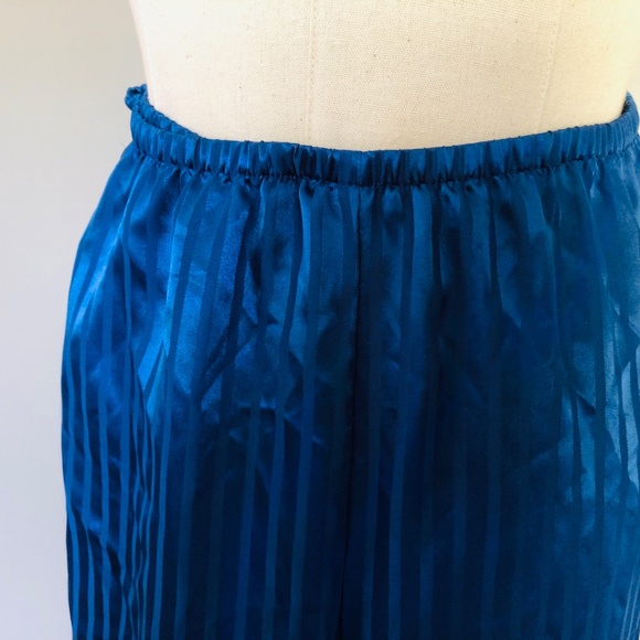 Blue Stripe Satin Sleep Pants Medium - Picture 3 of 7